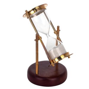 Reloj de arena con base madera 5 minutos