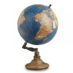 Globo Terráqueo Azul 20 cm Ø