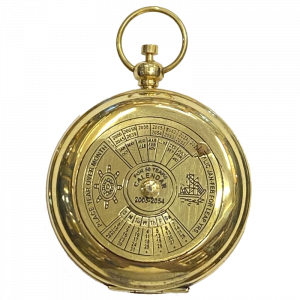 Brújula con tapa y calendario perpetuo