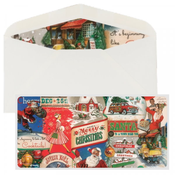 Juego Sobre y Tarjeta Feliz Navidad