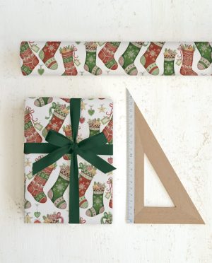 Papel calcetines navideños