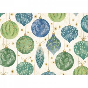 Papel bolas y gotas navideñas