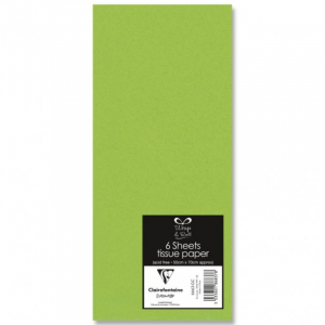 Pack 6 Hojas Seda verde claro