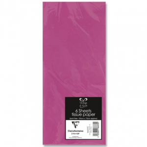 Pack 6 Hojas Seda Fucsia