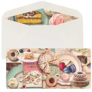 Juego Sobre y Tarjeta Cake Factory