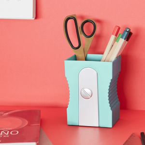 Cubilete Sacapuntas Azul Pastel