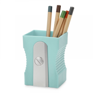 Cubilete Sacapuntas Azul Pastel