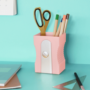 Cubilete Sacapuntas Rosa Pastel