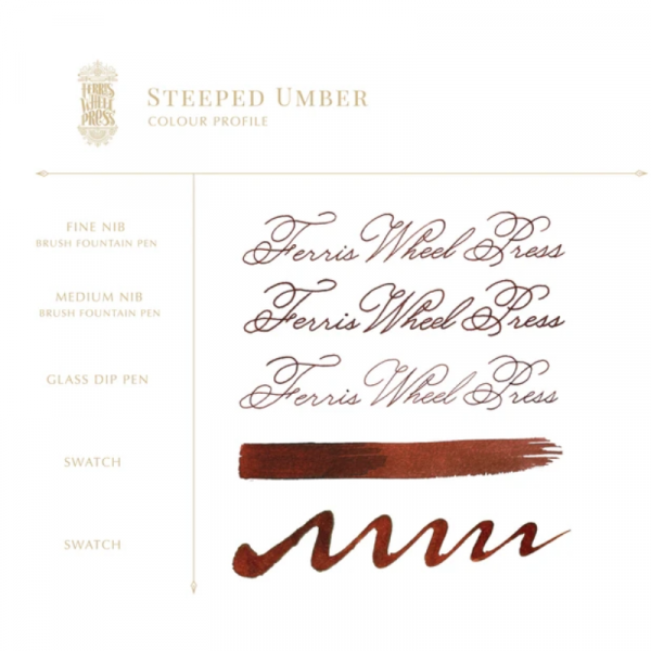 Steeped Umber Ink Tintero Ferris Wheel Press 38ml