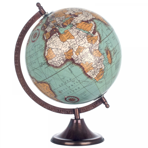 Globo Terráqueo Vintage celeste 20 cm Ø