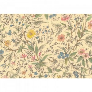 Papel flores primavera oro