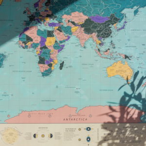 Póster Mapamundi Aquarius