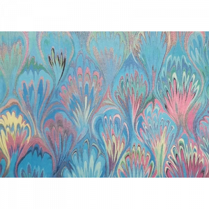 Papel aguas azules oro