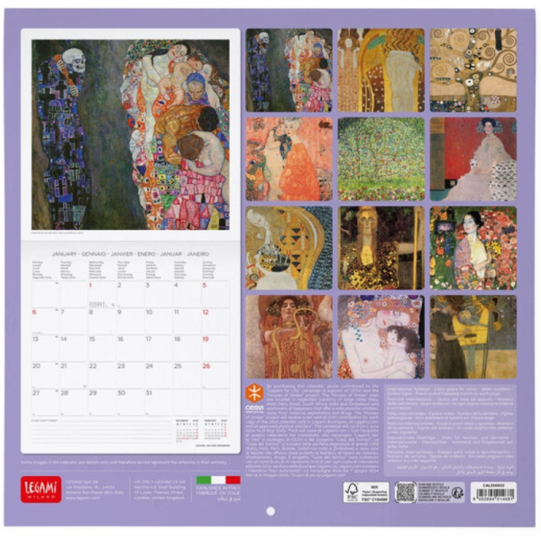 Calendario Pared 2025 Klimt