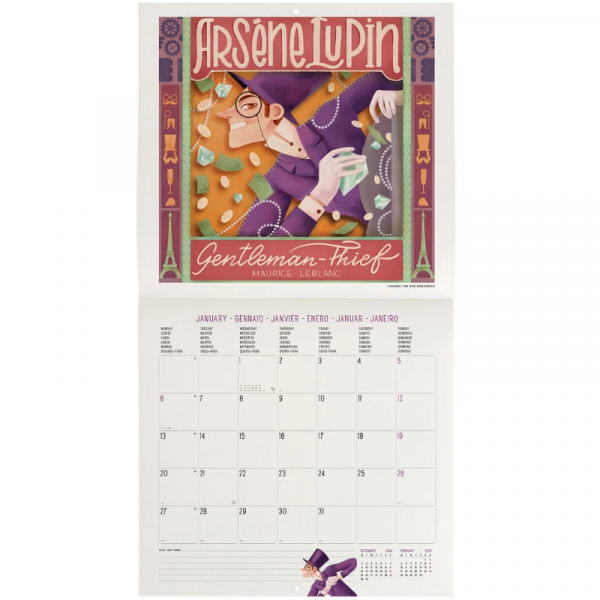 Calendario Pared 2025 Book Lovers