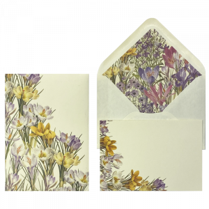 Flor de Azafrán set de sobres y tarjetas mediano