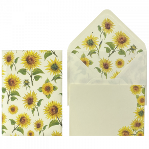Girasoles set de sobres y tarjetas mediano