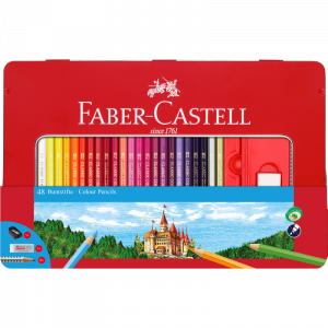 Estuche lata 48 lápices colores Castillo