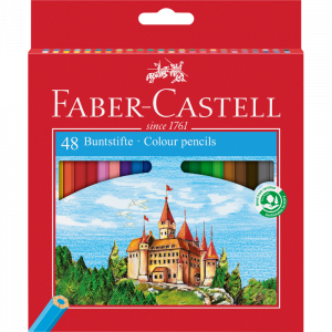 Estuche cartón 48 lápices colores Castillo