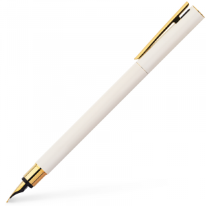 Pluma Neo Slim marshmallow con oro Faber-Castell