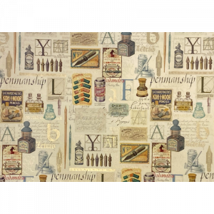 Papel tinteros y plumillas oro