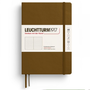 Libreta Leuchtturm 1917 A5 Puntos Spicy Brown