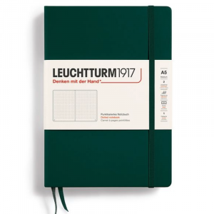 Libreta Leuchtturm 1917 A5 Puntos Forest Green