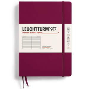 Libreta Leuchtturm 1917 A5 Rayado Port Red