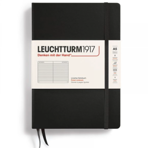 Libreta Leuchtturm 1917 A5 Rayado Black