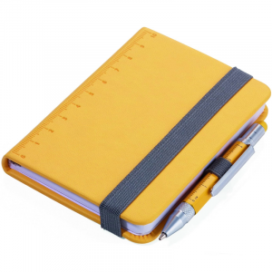 Set Libreta + Bolígrafo Construction Liliput Amarillo Troika