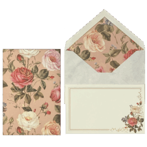 Rosas set de sobres y tarjetas pequeño
