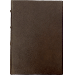 Libreta de piel A4 marrón