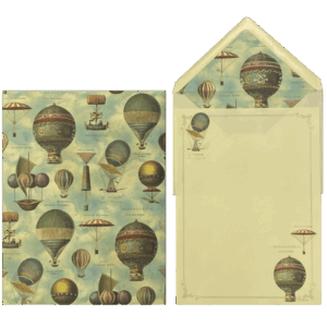 Globos e inventos set de sobres y papeles