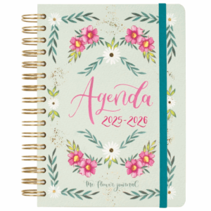 Agenda Flower Journal Día Página Curso 2025-26