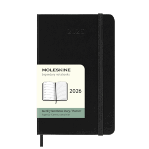Agenda 2026 Moleskine SV Horizontal + Notas 9X14 Tapa Dura Negro