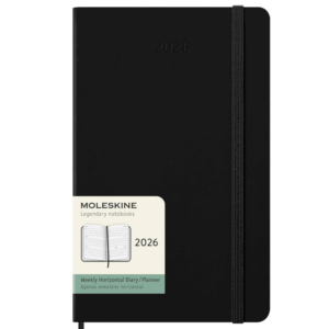 Agenda 2026 Moleskine SV Horizontal 13x21 Tapa Dura Negro