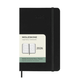 Agenda 2026 Moleskine SV Horizontal 9X14 Tapa Dura Negro