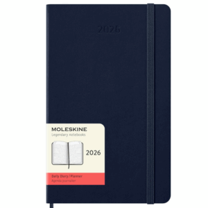 Agenda 2026 Moleskine DP 13x21 Tapa Dura Azul Zafiro
