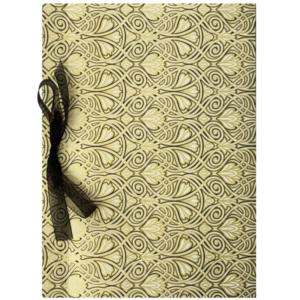 Libro de Testigos Arte Decó amarillo y oro